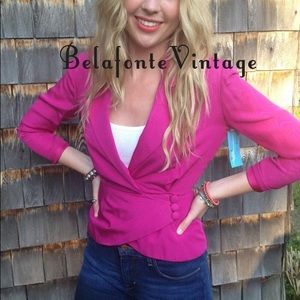 Vintage 80s Fitted Pink Blazer